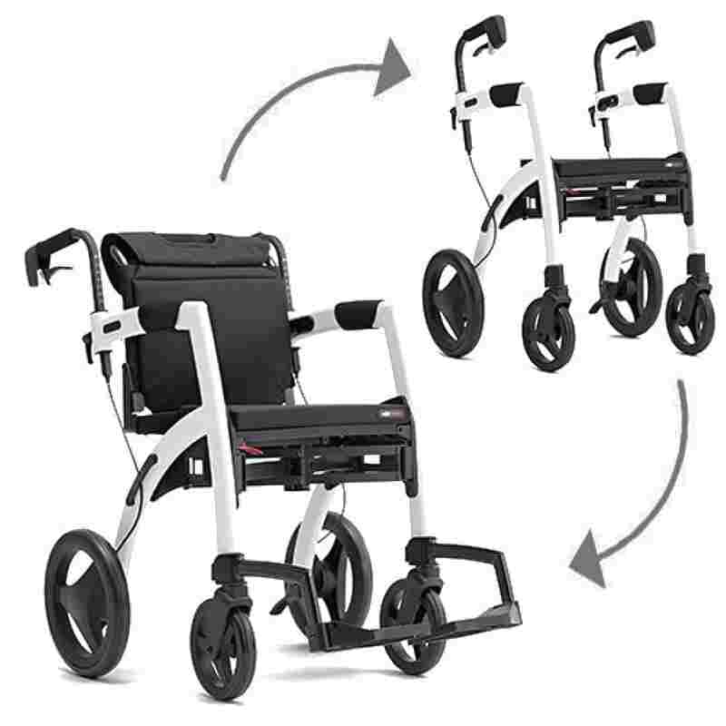 Rollz Motion 2 In 1 Rollator Transit Chair